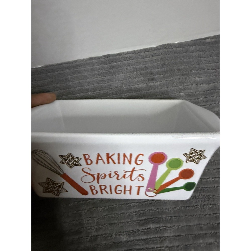 Royal Norfolk Ceramic Mini Loaf-"Baking Spirits Bright" Perfect For Christmas